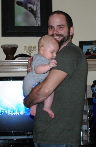 Levi bringing in 2012 with his dad
